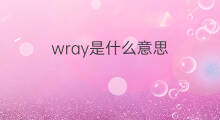 wray是什么意思 wray的中文翻译、读音、例句