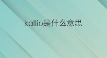 kallio是什么意思 英文名kallio的翻译、发音、来源