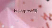 bulletproof是什么意思 bulletproof的中文翻译、读音、例句