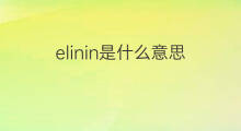 elinin是什么意思 elinin的中文翻译、读音、例句