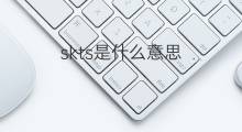 skts是什么意思 skts的中文翻译、读音、例句