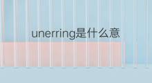 unerring是什么意思 unerring的中文翻译、读音、例句