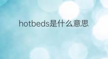hotbeds是什么意思 hotbeds的中文翻译、读音、例句