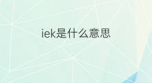 iek是什么意思 iek的翻译、读音、例句、中文解释