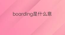 boarding是什么意思 boarding的翻译、读音、例句、中文解释