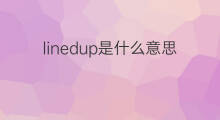 linedup是什么意思 linedup的翻译、读音、例句、中文解释