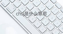 chsj是什么意思 chsj的中文翻译、读音、例句
