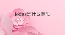 iodes是什么意思 iodes的中文翻译、读音、例句