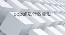 populi是什么意思 populi的中文翻译、读音、例句
