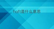 haft是什么意思 haft的中文翻译、读音、例句