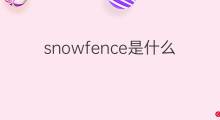 snowfence是什么意思 snowfence的中文翻译、读音、例句