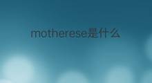 motherese是什么意思 motherese的中文翻译、读音、例句