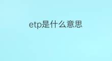 etp是什么意思 etp的中文翻译、读音、例句