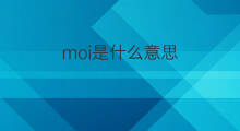 moi是什么意思 moi的中文翻译、读音、例句