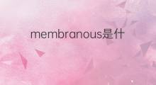 membranous是什么意思 membranous的中文翻译、读音、例句