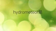 hydrometeor是什么意思 hydrometeor的中文翻译、读音、例句