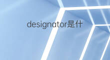 designator是什么意思 designator的中文翻译、读音、例句