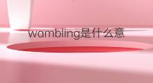wambling是什么意思 wambling的中文翻译、读音、例句