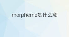 morpheme是什么意思 morpheme的中文翻译、读音、例句