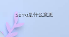 serra是什么意思 serra的中文翻译、读音、例句