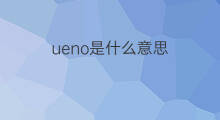 ueno是什么意思 ueno的中文翻译、读音、例句