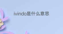 ivindo是什么意思 ivindo的中文翻译、读音、例句
