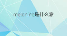melanine是什么意思 melanine的中文翻译、读音、例句