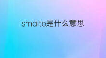 smalto是什么意思 smalto的中文翻译、读音、例句