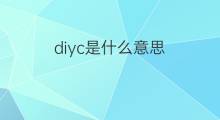 diyc是什么意思 diyc的中文翻译、读音、例句