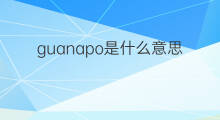 guanapo是什么意思 guanapo的中文翻译、读音、例句