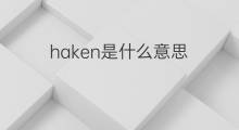 haken是什么意思 haken的中文翻译、读音、例句
