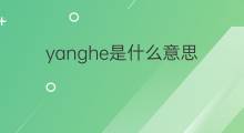 yanghe是什么意思 yanghe的中文翻译、读音、例句