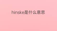 hinske是什么意思 hinske的中文翻译、读音、例句