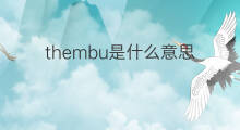 thembu是什么意思 thembu的中文翻译、读音、例句