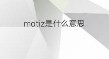 matiz是什么意思 matiz的中文翻译、读音、例句