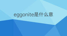 eggonite是什么意思 eggonite的中文翻译、读音、例句