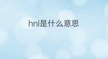 hnl是什么意思 hnl的中文翻译、读音、例句