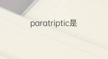 paratriptic是什么意思 paratriptic的中文翻译、读音、例句