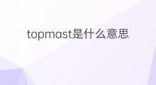 topmast是什么意思 topmast的中文翻译、读音、例句