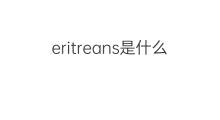 eritreans是什么意思 eritreans的中文翻译、读音、例句