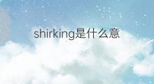shirking是什么意思 shirking的中文翻译、读音、例句
