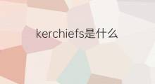 kerchiefs是什么意思 kerchiefs的中文翻译、读音、例句