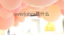 overlabor是什么意思 overlabor的中文翻译、读音、例句