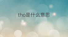 tho是什么意思 tho的中文翻译、读音、例句