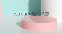 estrogen是什么意思 estrogen的中文翻译、读音、例句