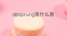 absprung是什么意思 absprung的中文翻译、读音、例句