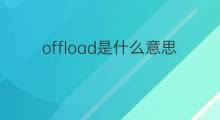 offload是什么意思 offload的中文翻译、读音、例句