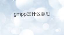 gmpp是什么意思 gmpp的中文翻译、读音、例句