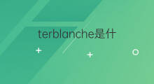 terblanche是什么意思 terblanche的中文翻译、读音、例句