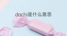 dachi是什么意思 dachi的中文翻译、读音、例句